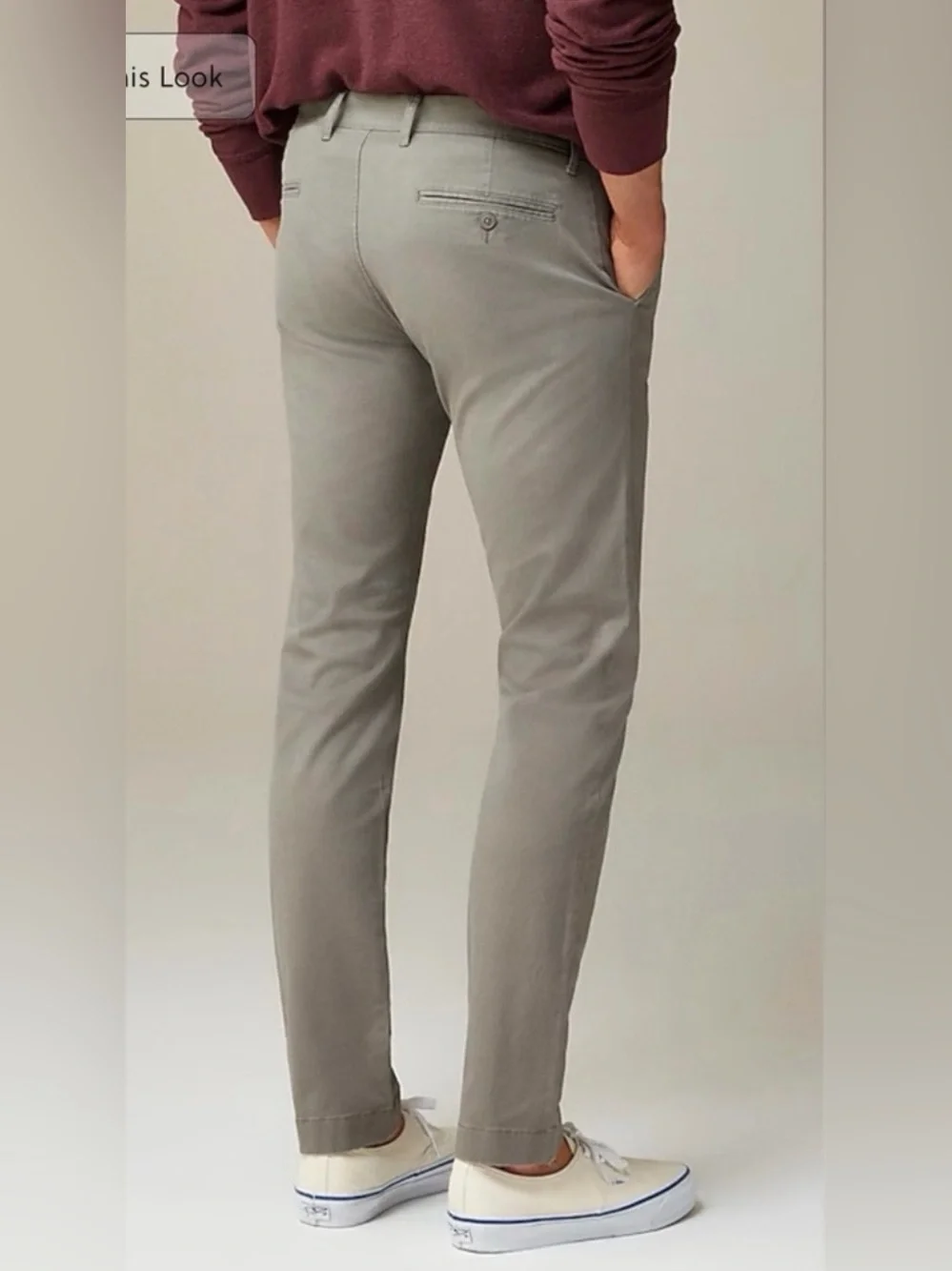 J.Crew 484 Slim-fit stretch chino pant in mushroom